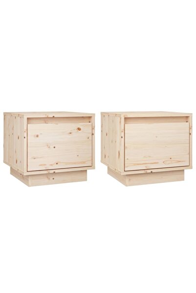 vidaxl Noptiere, 2 buc., 35x34x32 cm, lemn masiv de pin