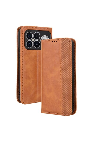 sscase Retro Θήκη Βιβλίο Brown (Xiaomi Poco F8 Ultra 5G)