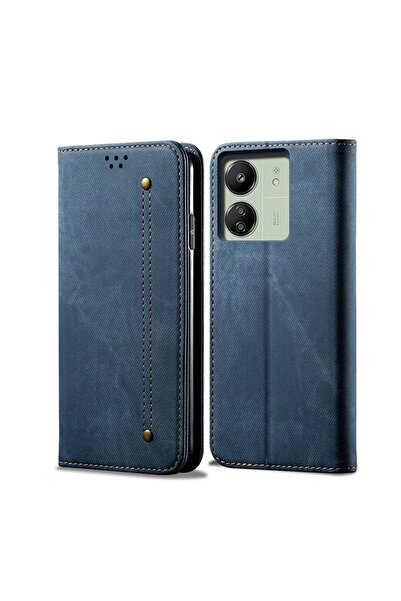 sscase Denim Texture Θήκη Βιβλίο Blue (Xiaomi Redmi 13C/Poco C65)