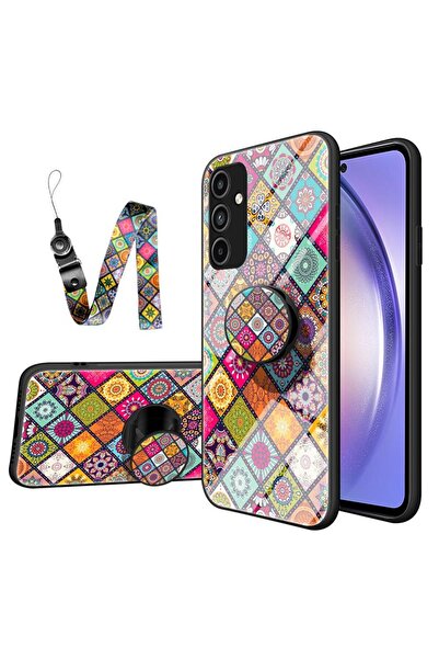 sscase Marble Σκληρή Θήκη με Λουράκι Color Pattern (Samsung Galaxy A15 4G / 5G)