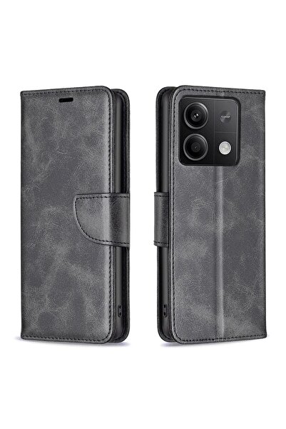 sscase Lambskin Texture Θήκη Πορτοφόλι Black (Xiaomi Redmi Note 13 4G)