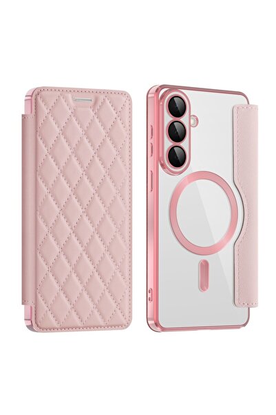 sscase Puff Rhombus MagSafe Θήκη Βιβλίο Pink (Samsung Galaxy S26 5G)