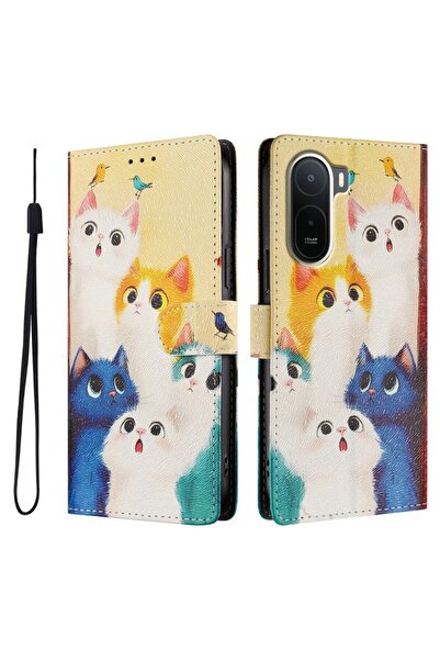 sscase Colored Drawing Θήκη Πορτοφόλι Cats (Xiaomi Redmi A7 Pro 4G)