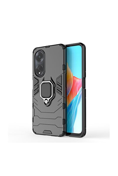 sscase Magnetic Ring Σκληρή Θήκη με Δαχτυλίδι Black (Oppo A98)
