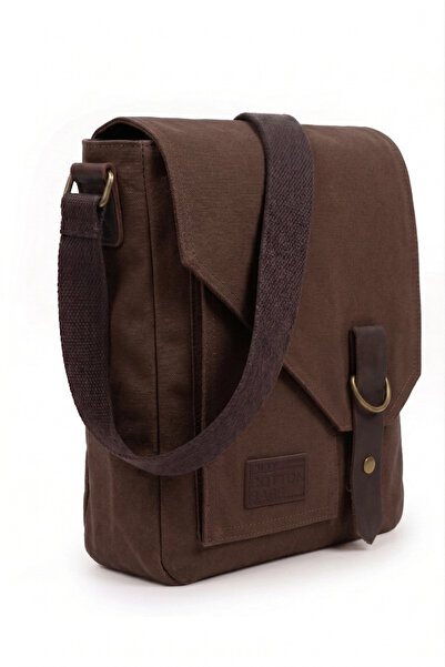 Old Cotton Waxed Canvas Men's Messenger Bag Daily Tablet Shoulder Bag 22X28 cm