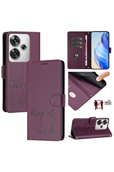 sscase Smile Θήκη Πορτοφόλι Violet (Xiaomi Poco F6 5G)