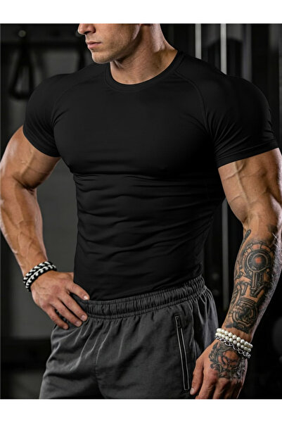 RUTBİL SPORTS Compression Kısa Kol Fitness Body Gym Body Sporcu Kısa Kol Fitn...