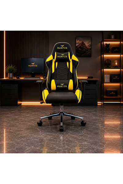 OFİSCORE HUNTES Profesyonel Oyuncu Koltuğu Ergonomik Gaming Koltuğu Siyah Sar...