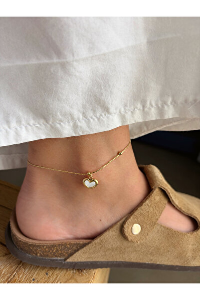 ToffyStore Pearlescent Heart Anklet