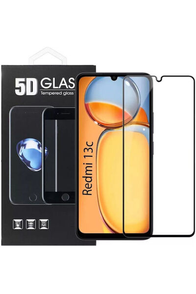 OEM 5D Full Face Tempered Glass Black (Redmi 13C 4G / Poco C65 4G)