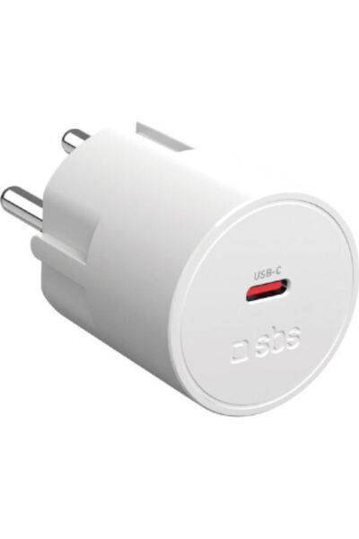 SBS Φορτιστής χωρίς καλώδιο με θύρα USB-C, 30W Power Delivery, Λευκός (Σούκο)