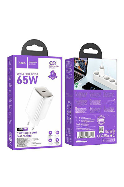 hoco. Φορτιστής Hoco Χωρίς Καλώδιο GaN με Θύρα USB-C 65W Power Delivery Λευκό...