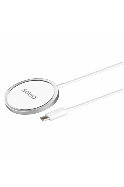 Savio Ασύρματος Φορτιστής (Qi Pad) 15W Λευκός (LA-11)