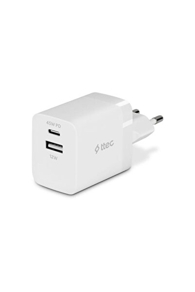 Ttec Ασύρματος φορτιστής GaN με θύρες εξόδου USB-A και USB-C, Παροχή ισχύος 4...
