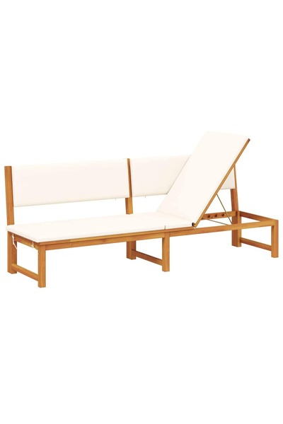 vidaxl Șezlong Ulei 200 x 57 x 75cm Lemn masiv de acacia