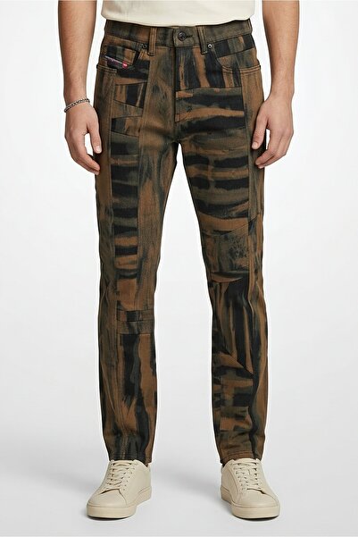 Diesel Men D-Strukt Slim Fit Tie-Dye Stretchable Jeans, Multicolor