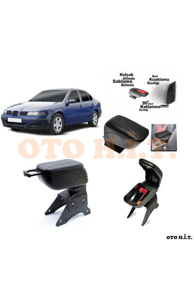 OTO H.İ.T. SEAT TOLEDO Uyumlu Kol Dayama Ve Kolçak Sürgülü Bardaklıklı Ayarla...