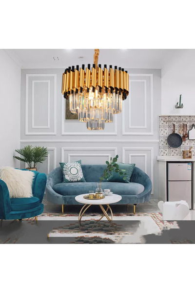 proled Candelabru Grandeur Glow 400, iluminat modern, E14, auriu cu negru