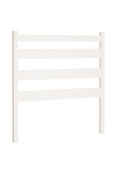 vidaxl Bedside table, white, 96x4x100 cm, solid pine wood