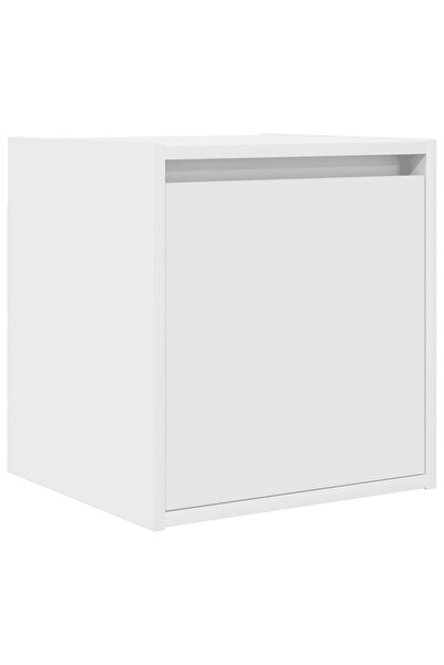 vidaxl Noptiera montata pe perete alb 38x34x40 cm