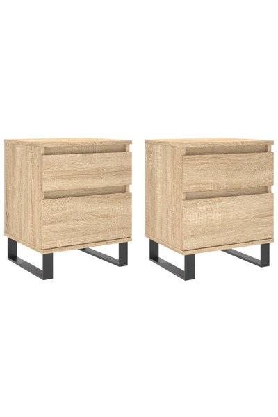 vidaxl Noptiere, 2 buc., stejar sonoma, 40x35x50 cm, lemn compozit