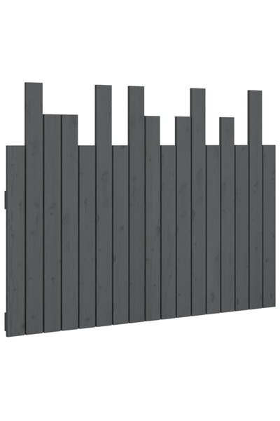 vidaxl Tăblie de pat pentru perete, gri, 108x3x80 cm, lemn masiv pin