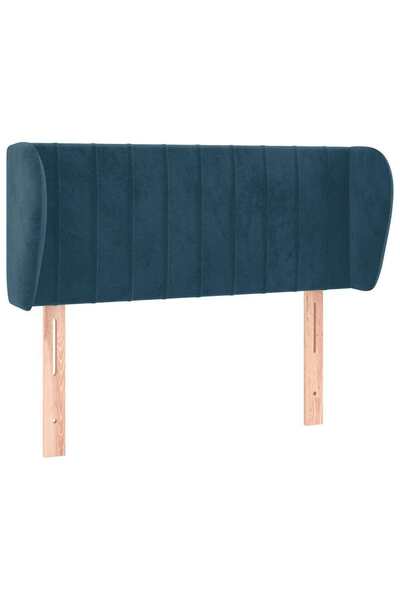 vidaxl Dark blue headboard with wings 93x23x78/88 cm textile