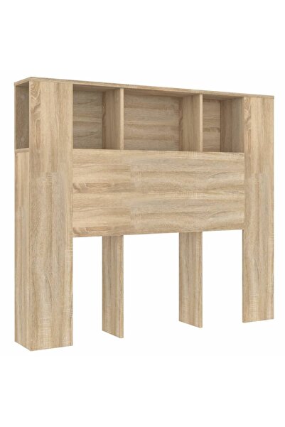vidaxl Tăblie de pat cu dulap, stejar sonoma, 120x18,5x102,5 cm