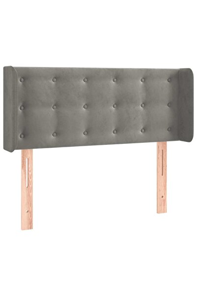 vidaxl Light grey winged headboard 83x16x78/88 cm Velvet