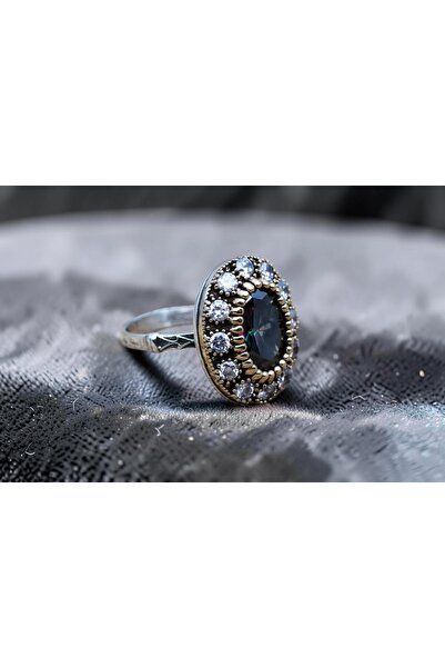 Rubino Silver 925 ayar gümüş Kadın yüzük - Mistik Topaz Taşlı Kadın Yüzük - B...