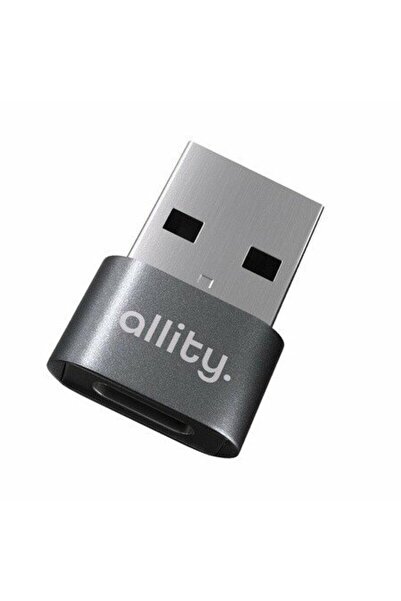 allity ABA-101 USB-C to USB-A Adapter, Gray