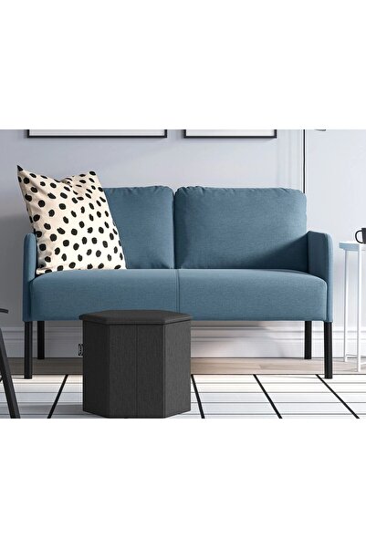 IKEA QUİCK Kapaklı Puf Tabure Yükseklik 33 Cm Çok Amaçlı Saklama Gözlü Dekora...