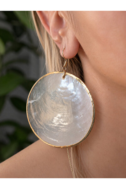 No Label Natural Capiz shell earrings