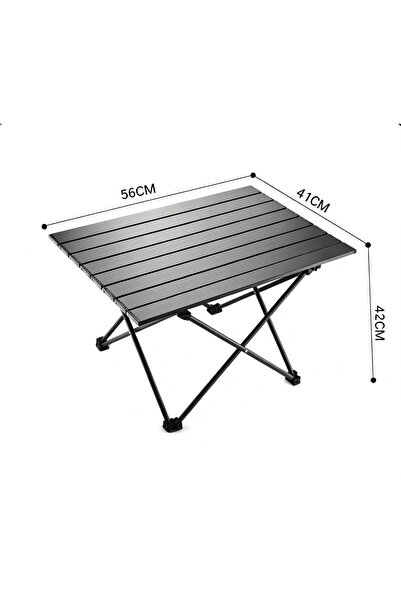 EGG Lightweight Foldable Portable Aluminum Camping Table with Carry Bag, Stur...