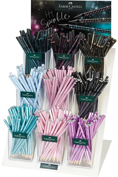 Faber Castell DISPLAY 9*48 PCS GRAPHITE PENCIL B GRIP SPARKLE 2025 FABER-CASTELL