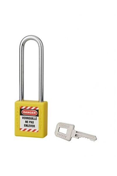 THIRARD Industrial safety padlock with high shackle, 40 mm, electrical applic...