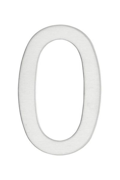 THIRARD Număr de ușă, cifra „0”, adeziv 3M, oțel inoxidabil