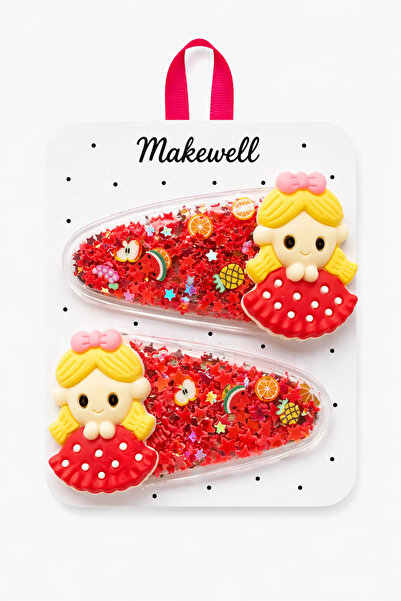 MakeWell Girl's Mermaid Figured Water-Glittered Side Clip – Colorful Star Hai...