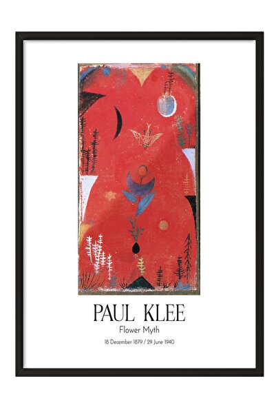 Postifull Paul Klee - Mitul Florii, Tablou în cadru negru, Seria de artă NR:1...