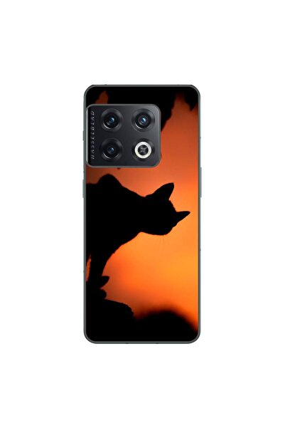 OEM Husa compatibila cu OnePlus 10 Pro Silicon Gel Tpu Model Halloween Pisica...