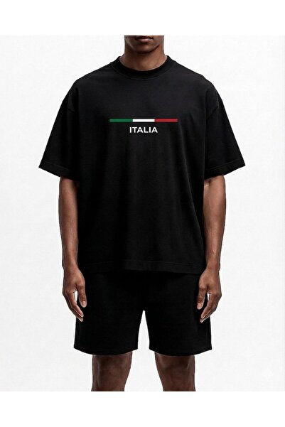 LELVANİ TRIOC BĂRBAȚI ITALIA VERDE-ALB-ROSU CU IMPRIMEU COLORAT