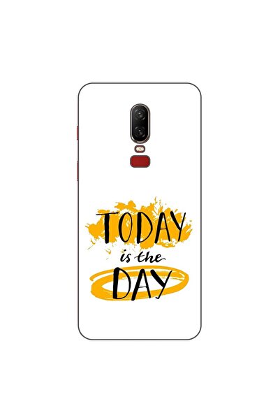 OEM Husa compatibila cu OnePlus 6 Silicon Gel Tpu Model Mesaj Today Is The Day