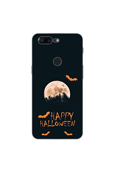 OEM Husa compatibila cu OnePlus 5T Silicon Gel Tpu Model Happy Halloween Luna...