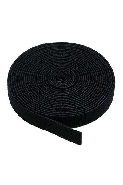 POWERTECH ταινία τύπου velcro TIES-003, πολλαπλών χρήσεων, 20mm, 3m, μαύρη