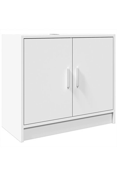 vidaxl Dulap de chiuvetă, alb, 63x29x55 cm, lemn prelucrat