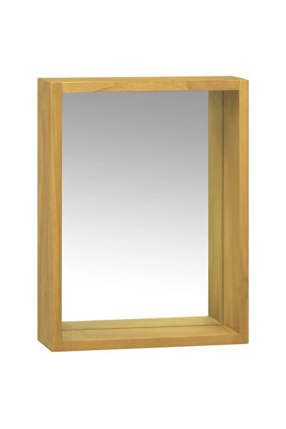 vidaxl Dulap cu oglindă, 30x10x40 cm, lemn masiv de tec