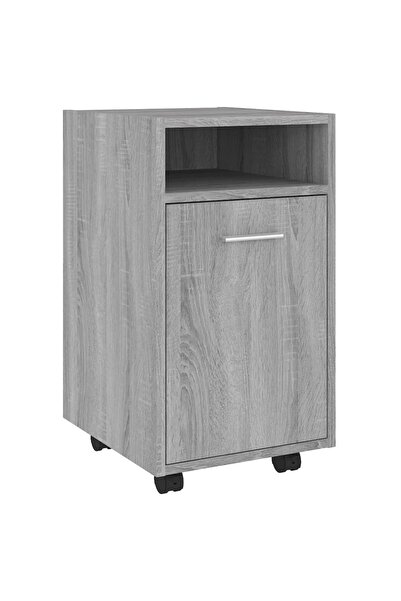 vidaxl Dulap lateral cu roți gri sonoma 33x38x60 cm lemn prelucrat
