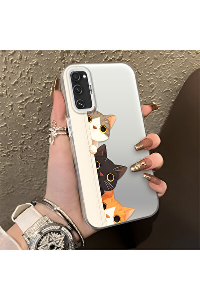 PATTERNOVA Samsung Galaxy S20 FE 4G/5G Uyumlu Yüksek Kaliteli Sade Kedi Desen...