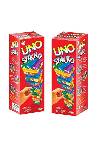 Arabest UNO Stacko Game,45 Colored Stacking Blocks,Family Fun,Loading Tray,Bu...