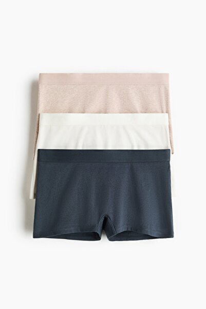 H&M 3'lü Pamuklu Boxer Külot